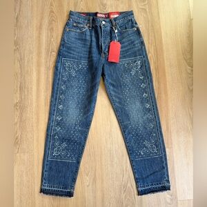Lucky Brand Denim Jeans with White Bandana Print